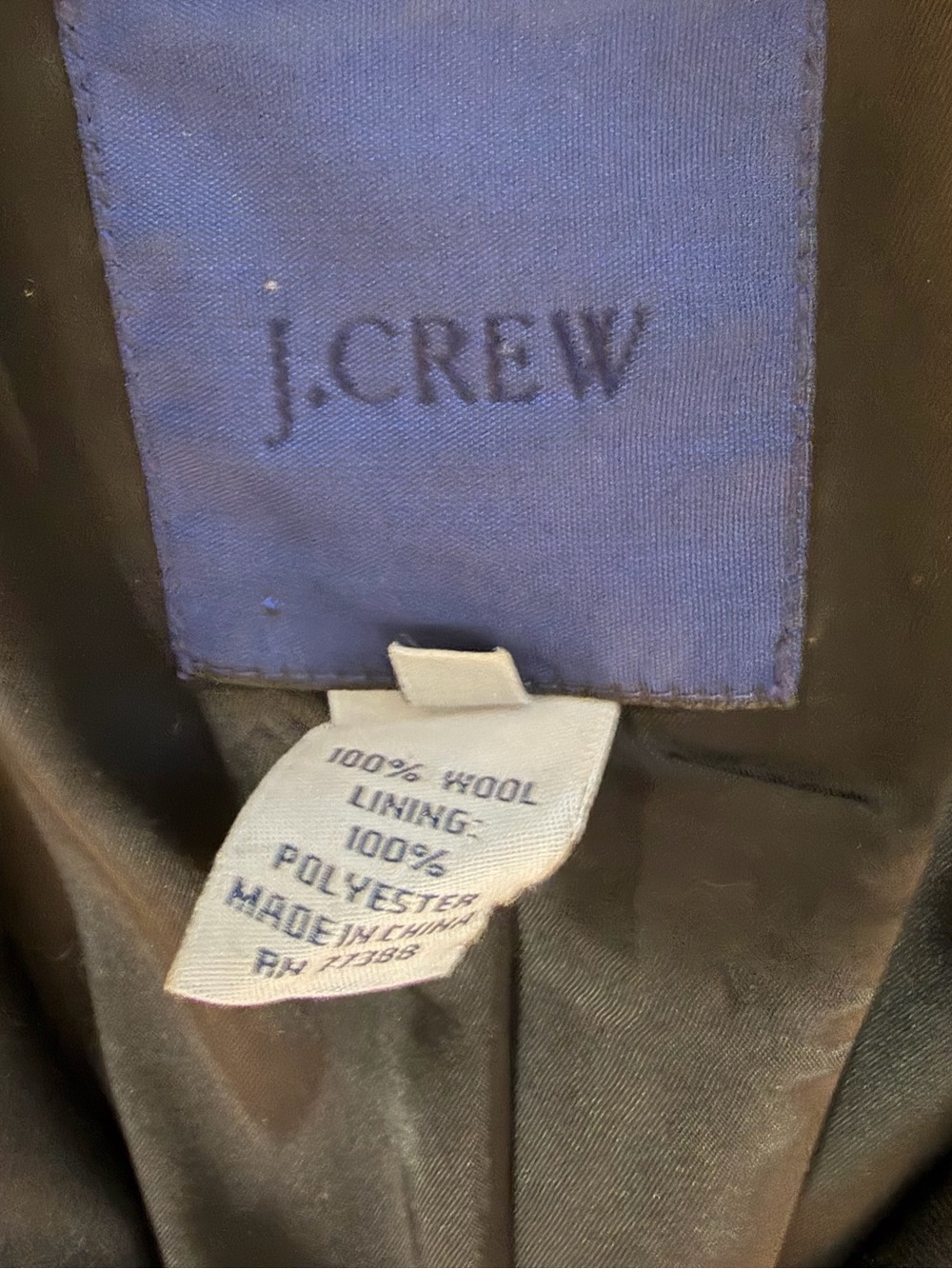 J.Crew Vintage Black 100% Wool Blazer 3 Button Tailored Old Money Size 4 S - Picture 9 of 9
